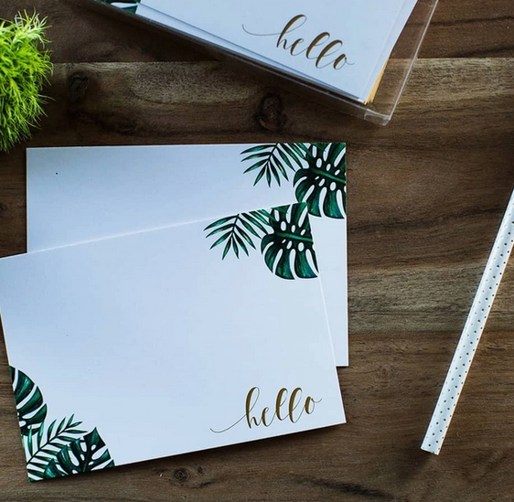 Notecard Set, Palm Leaves