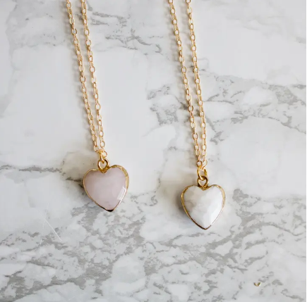Necklace, Celeste/Crystal Heart