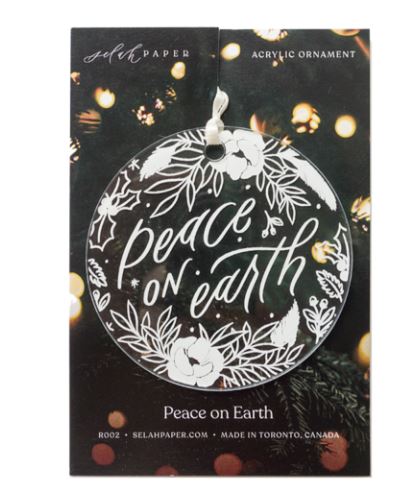 Peace on Earth Acrylic Ornament