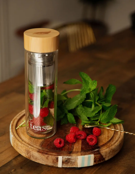 3 in 1 Glass Tumbler + Tea And Coffee Infuser