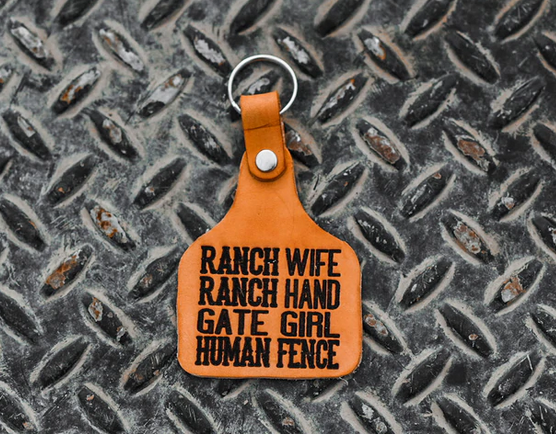 Leather Keychain, Ranch Wife