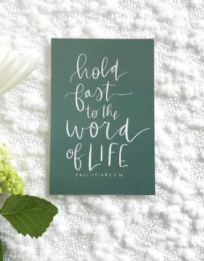 Art Print, Hold Fast to the Word