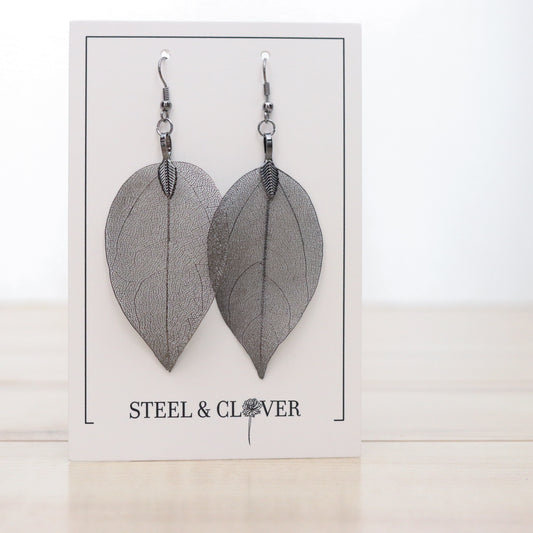 Real Leaf Earrings, Variety of Colours